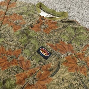 VTG Rasco FR Shirt Mens L Brown Green Camo Henley Flame Resistant HRC 2 Hunting